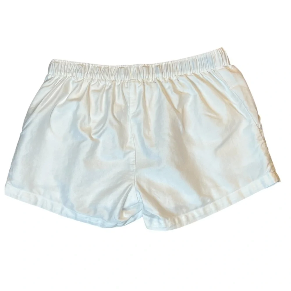 Royal Highnies Lounge Sleep Short Pima Cotton Pockets Elastic Waist White Navy